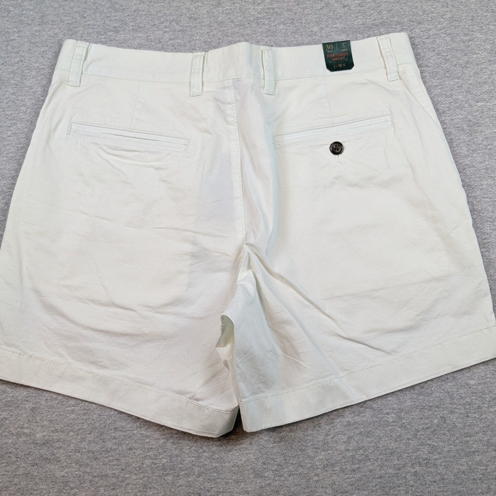 J.Crew Portsider Shorts Mens 30 White 5 Inch Inseam Stretch Cotton Twill New
